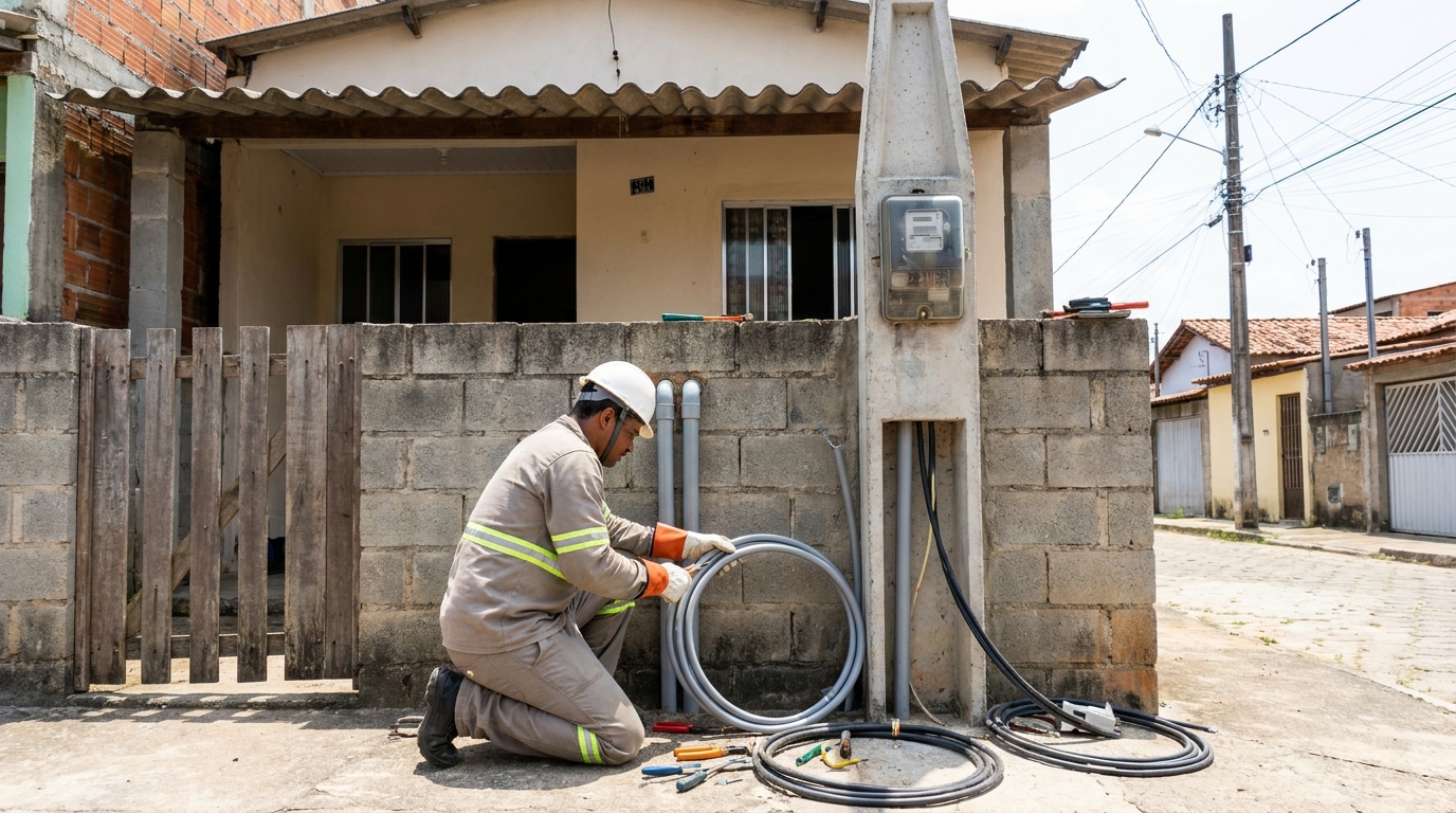 Instalacao de padrao de energia residencial em Mogi das Cruzes‑SP