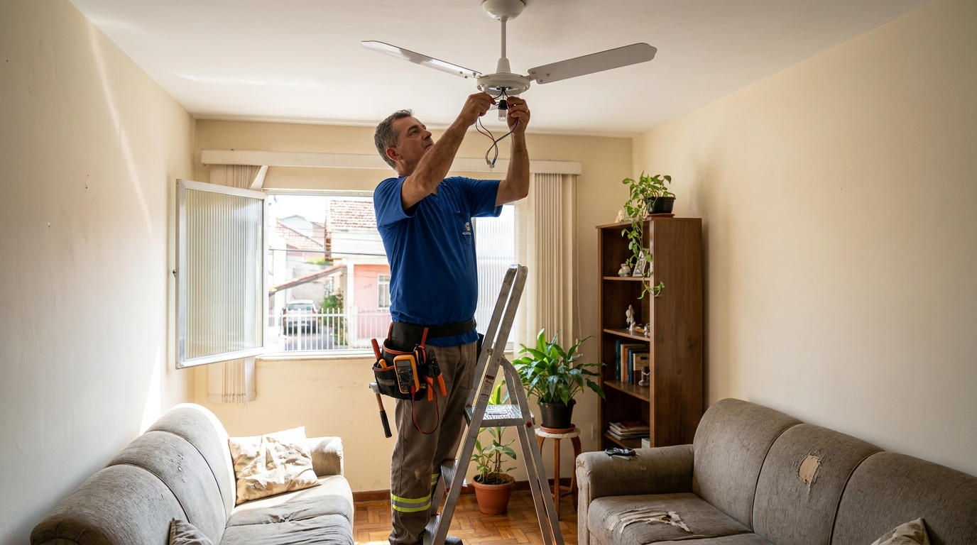 Instalacao de ventilador de teto em Mogi das Cruzes‑SP