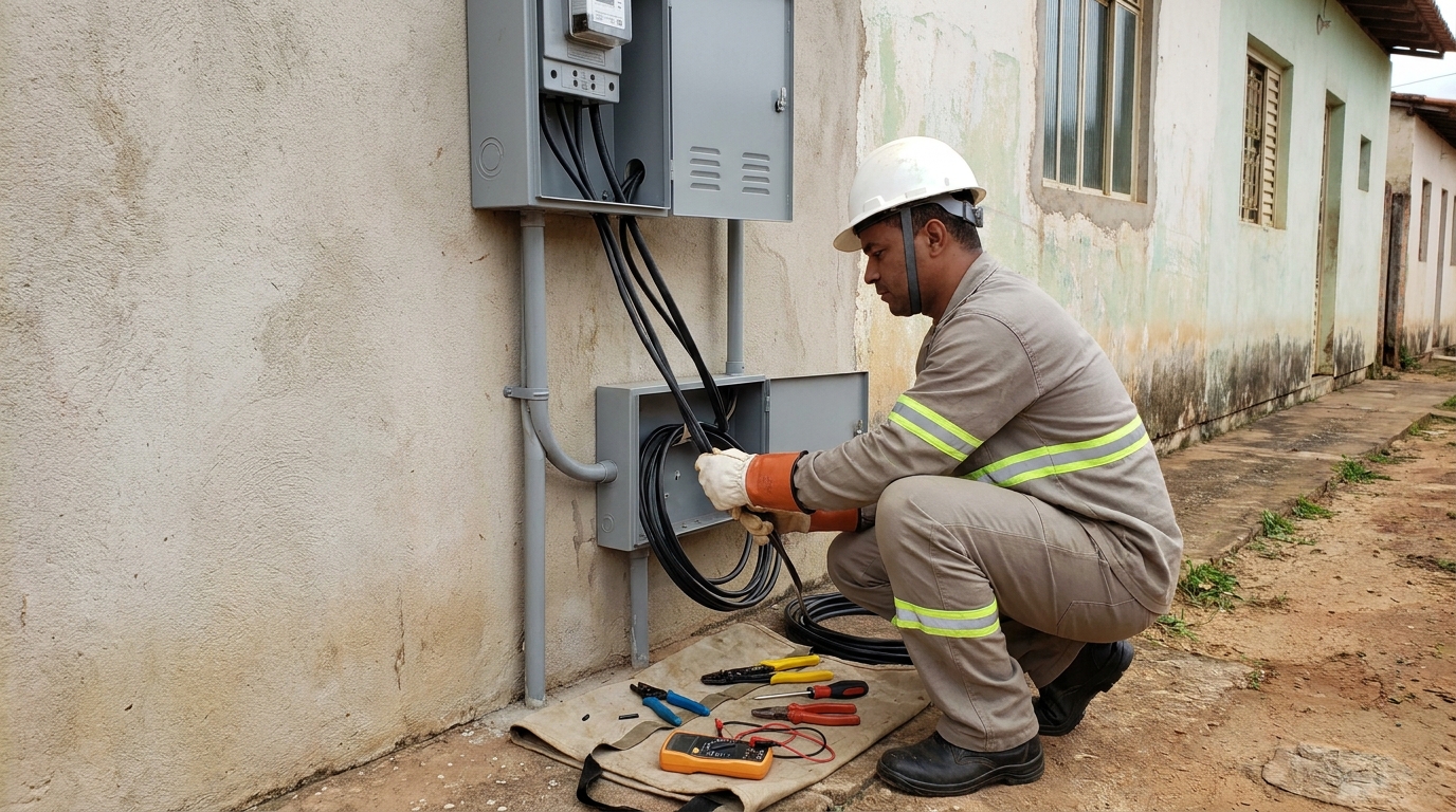 Troca de padrao de energia em Mogi das Cruzes‑SP